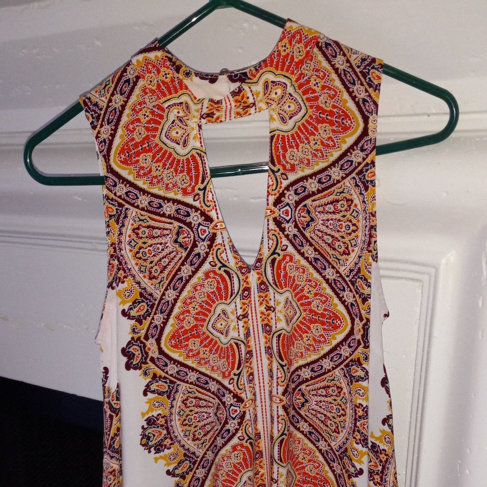 White/Paisley Sundress (WORN ONCE)